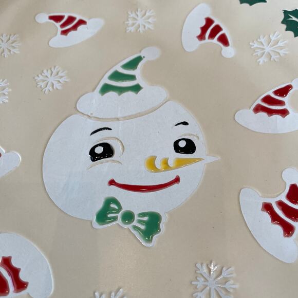 ELI + ANA Christmas VINTAGE SNOWMAN Dinner Plate 11in Set of 4 Ceramic New - Picture 3 of 12